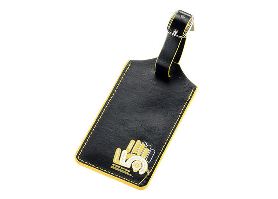 IMEGA PU革旅行荷物の札の長方形は個人化された手荷物札をカスタマイズした