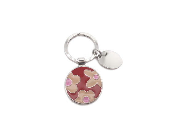 花模様のかわいい金属のKeychain注文色の満ちる主ホールダー
