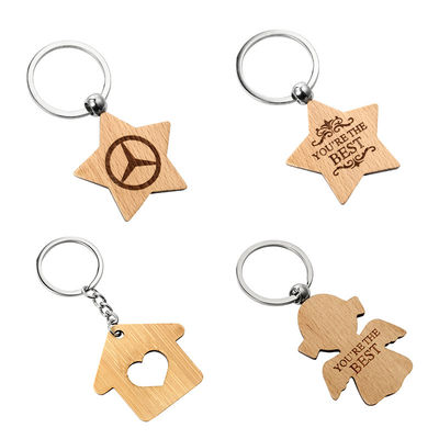 名前の個人化された木のKeychainsは円形の昇華キーホルダーをカスタマイズした