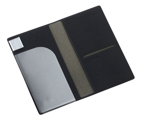 パーソナライズされた織りパターン PU革 旅行用パスポートホルダー 防水 4 カード スロット ID ウィンドウ