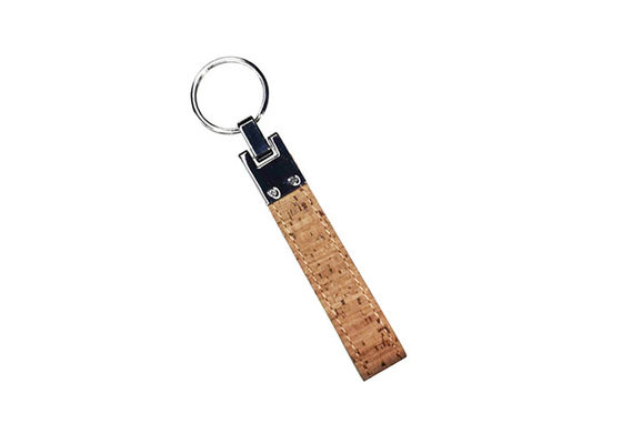 コルクの平野の革キーホルダー12mmバルク革Keychainsの記念品の広告のギフト
