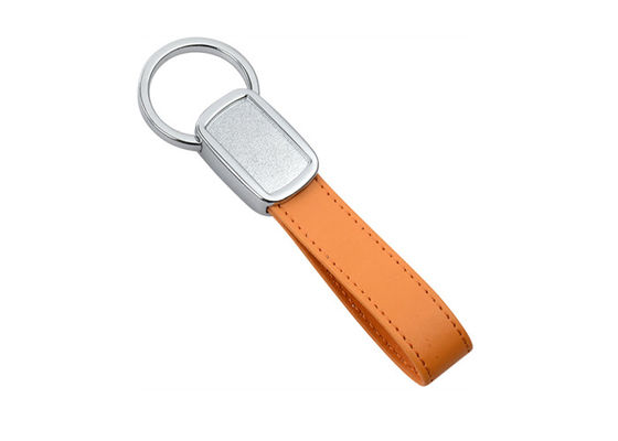 色テープPU青い革Keychainの緑はエポキシの半球形に作るロゴを個人化した