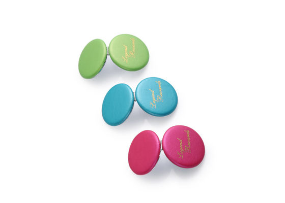 Macaronの昇進の化粧品のポケット ミラーPUのコンパクトのハンドバッグ ミラー