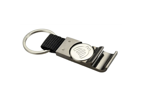 ナイロンPUの金属のKeychainのホールダーのショッピング トロリー硬貨の栓抜きのキーホルダー