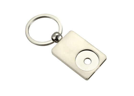 紫外線印刷の金属のKeychainのホールダーの長方形のトロリー硬貨のキーホルダーにアイロンをかけなさい
