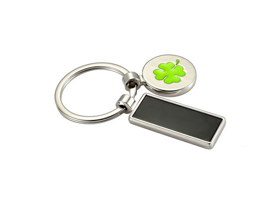 昇進の注文のロゴの金属のKeychainのホールダーのかわいい吊り下げ式の長方形ボディ