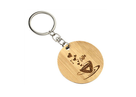 32mm平らな亜鉛合金のあたりのタケ切れのかわいい金属Keychain