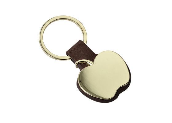 Pantoneローズの金のキー ホルダーは合金Pu革Keychainを亜鉛でメッキする
