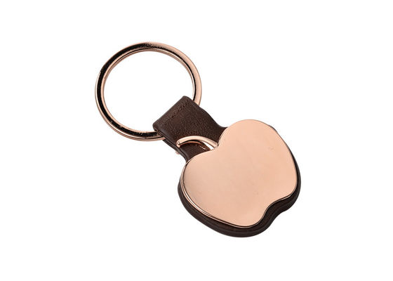 Pantoneローズの金のキー ホルダーは合金Pu革Keychainを亜鉛でメッキする