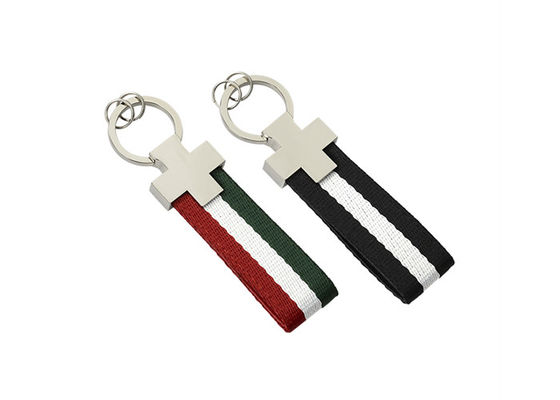 ウェビング車の革主ホールダーの長方形KeychainはPantoneのこつにアイロンをかける
