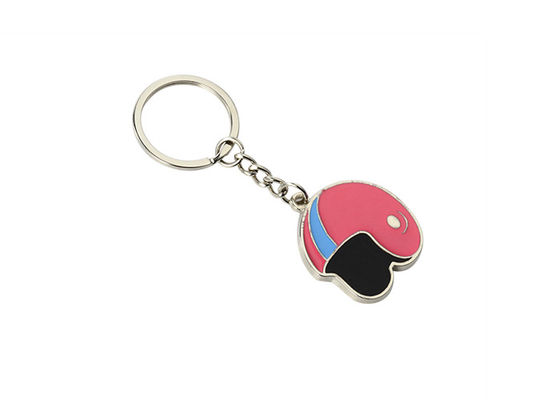 Pantoneのエナメルの鉄の人のヘルメットのKeychainの記念品の金属車Keychain