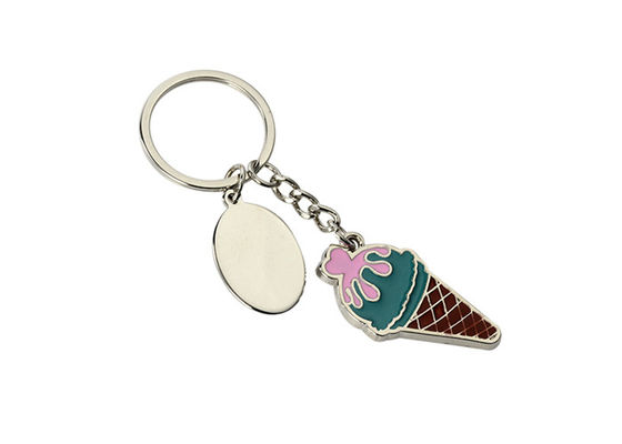 Pantoneのかわいい金属のKeychainのエナメル3mm厚い車のアイス クリームKeychain亜鉛合金