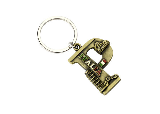 手紙のキー ホルダー4mmの厚い記念品のKeychainの金属リングを刻むレーザー