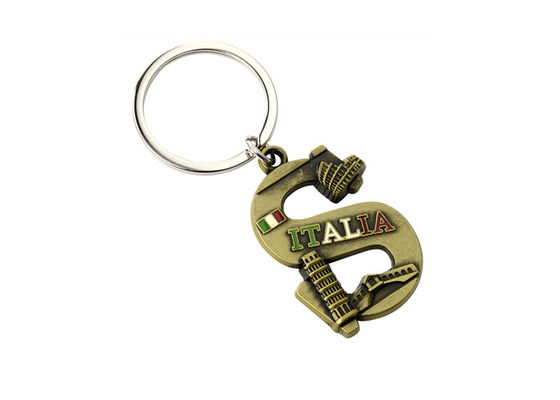手紙のキー ホルダー4mmの厚い記念品のKeychainの金属リングを刻むレーザー