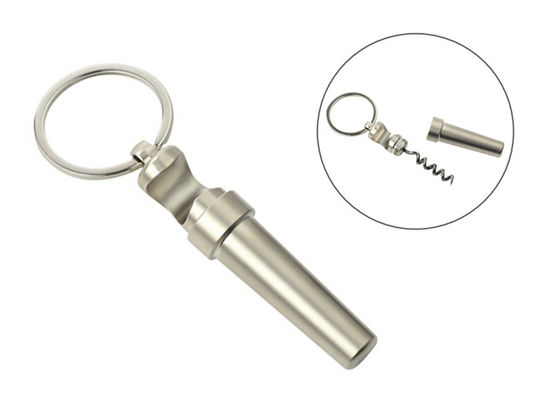 ワインのコルクせん抜きKeychainを刻むIMEGAの黒の金属の栓抜きレーザー