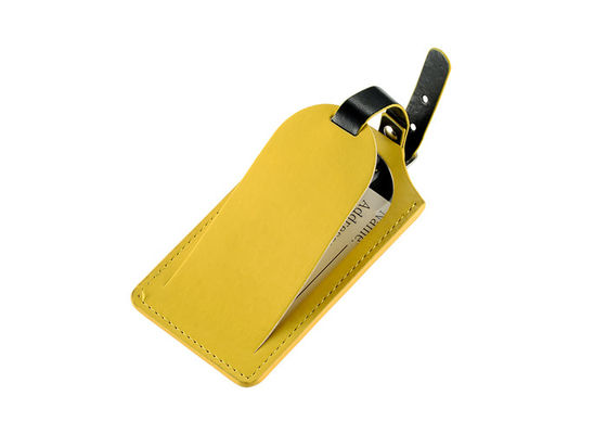 IMEGA PU革旅行荷物の札の長方形は個人化された手荷物札をカスタマイズした