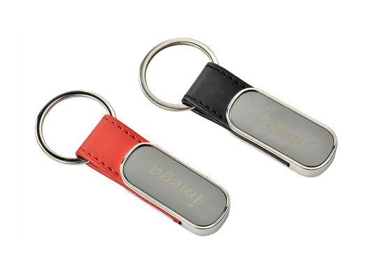 キーのためのステッチPU革Keychainレーザーのロゴ亜鉛合金の革ホールダー
