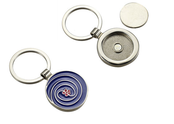 多機能のトロリー トークン硬貨を満たす色はKeychainのホールダーのキーホルダーに金属をかぶせる