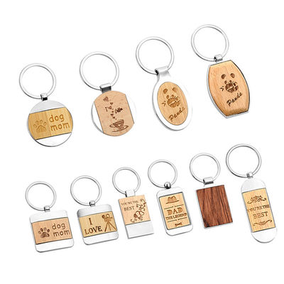 お買い得 タケ ブナの森の木の刻まれたKeychainの昇華亜鉛合金のブランクのキーホルダー オンライン