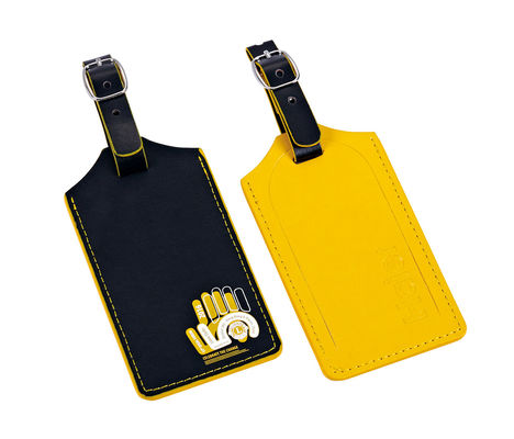 お買い得 正方形PU / アルミニウム バッグ タグ カスタムプリント 固定バックルストラップの異なるバッグにフィット オンライン