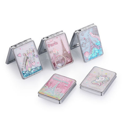 お買い得 ポータブル 折りたたみ 可動 丸型 ポケット ミラー コンパクト コスメティック ミラー 照明なし オンライン