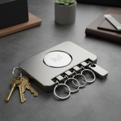 お買い得 企業ギフトやノベルティに最適な、ロゴ入りカスタム可能な丈夫なメタルキーホルダー。実用的な鍵の整理に オンライン