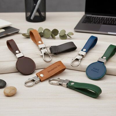 お買い得 革キーリング カスタマイズ可能なキーチェーン アクセサリー 企業ブランドキャンペーンや顧客評価に最適 オンライン