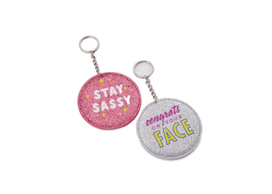 お買い得 小型Pantoneの金属の化粧品のポケット ミラーPU革旅行構造ミラー オンライン