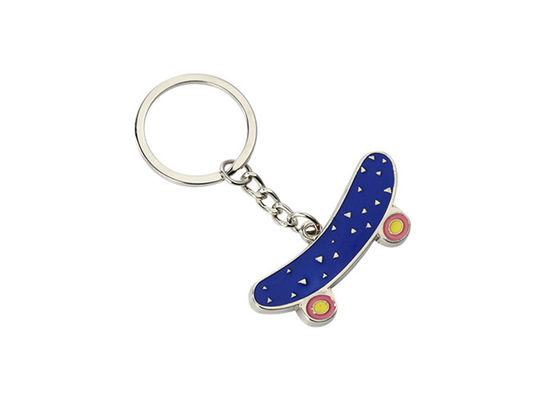 合金のかわいい金属のKeychain 3.5mmの鉄のスケートボードのキー ホルダーの記念品のギフトを亜鉛でメッキしなさい