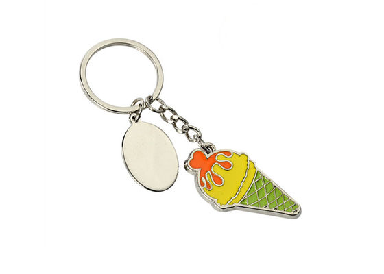 Pantoneのかわいい金属のKeychainのエナメル3mm厚い車のアイス クリームKeychain亜鉛合金