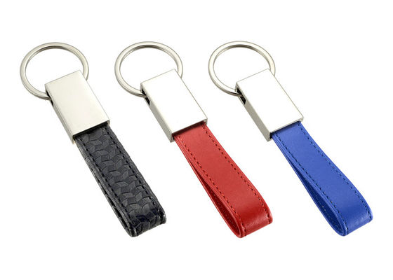お買い得 PUの革キー ホルダーは合金のDebossedのロゴの小型主ホールダーの革バンドを亜鉛でメッキする オンライン